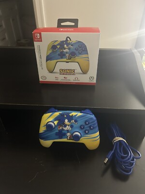 Sonic the Hedgehog Nintendo Switch Enhanced Wired Controller  - TESTED