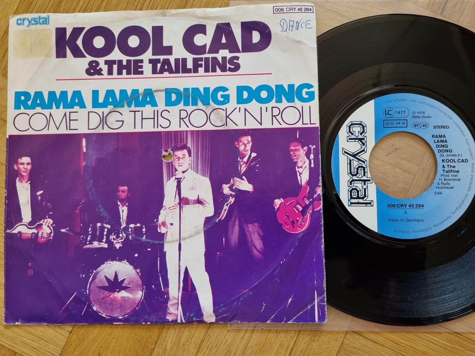 7"" Single Kool Cad & the Tailfins - Rama lama ding dong Vinyl Germany