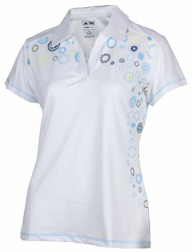 Женская спортивная рубашка поло Adidas с принтом Climalite Starburst, белая