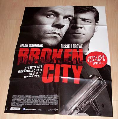 Filmposter Filmplakat DIN A1 - Broken City - Mark Wahlberg - Russell Crowe - Neu