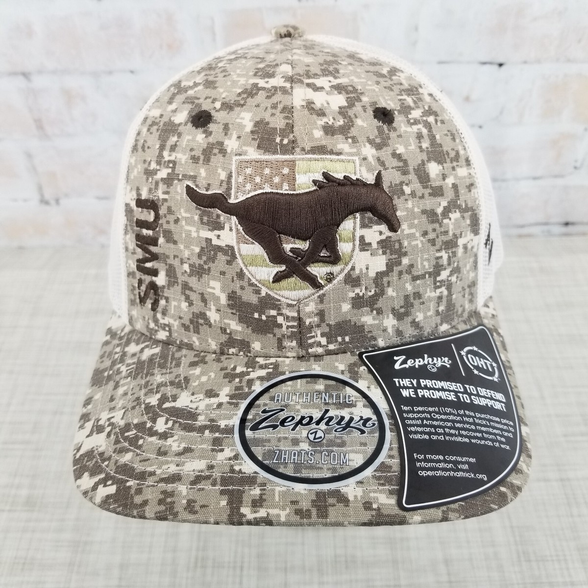 NWT Custom Hat “Desert Night” NWT Zephyr OperationHat Trick Campfire Tan Digi Camoflauge  main image 2