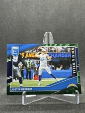 Justin Herbert 2022 Donruss Elite Field Vision Green Parallel Card #FV2