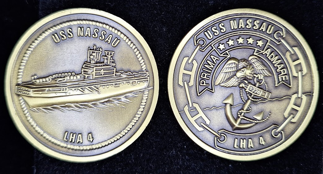 USS Nassau LHA-4 Navy Military Challenge Coin Collectible