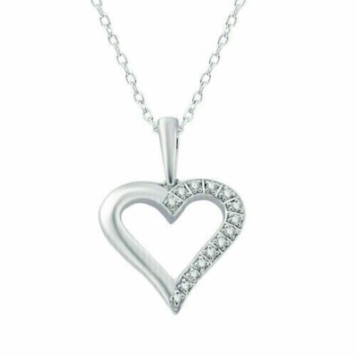 1.50 Carat Simulated Diamond Heart Pendant Necklace | 14K Gold Plated Sterling Silver
