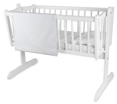 BABY BETTWÄSCHE PASSFORM KINDERBETT SET 70x80cm BETTBEZUG 2-TEILIG Weiß
