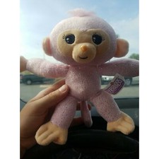 Fingerlings Pink Monkey Sparkle Girl - Make Sounds 9" Plush Bendable Arms Legs