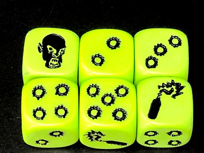 CMON - Zombicide - Gaming Night #1 - 6 Exclusive lime green dice set - 6 Würfel