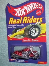 Hot Wheels Series 3 Real Riders Scorchin Scooter red on card