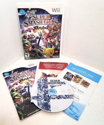 Super Smash Bros. Brawl Nintendo Wii 2008 Complete w/ Manual Game & Case