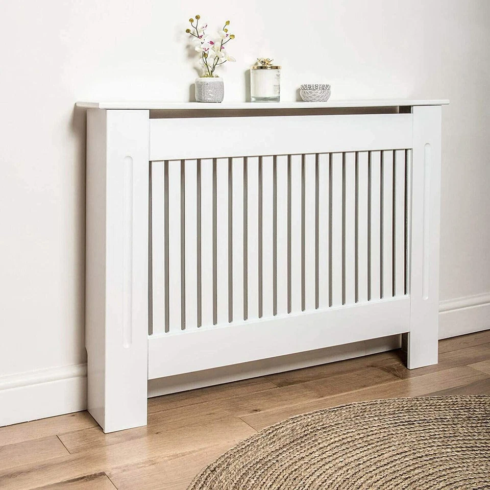 Premium Large 92CM Tall Radiator Cover Bar Wall Cabinet MDF Grill Shelf Guard XL - Image 2 of 4