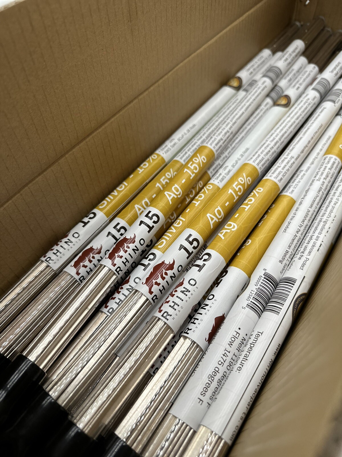 Rhino brazing rods 15 silver 28 Rods 1Lb eBay