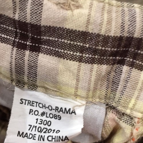 Stretch-O-Rama Boys Sz 6 Colorful Plaid Twill Shorts 100% Cotton - Picture 4 of 6
