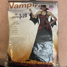 Womens Vampire In character Costume for Halloween Costume Party -LARGE BEAUTIFUL