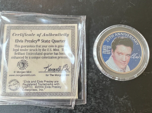 ELVIS PRESLEY STATE QUARTER COLORIZED COIN SET MORGAN | #93876728 ELVIS PRESLEY STATE QUARTER COLORIZED COIN SET MORGAN | #93876728