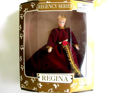 VINTAGE HORSMAN REGENCY SERIES BURGUNDY VELVET DRESS & GOLD REGINA DOLL - NIB