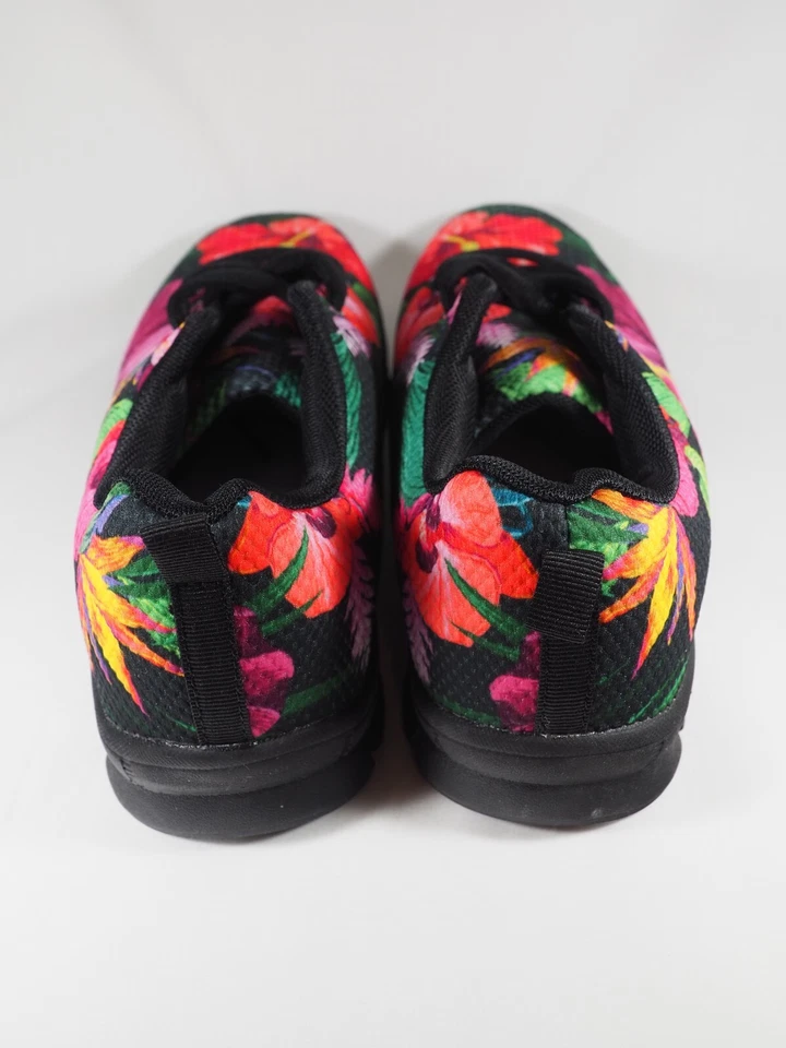 Zapatos de tenis o zapatillas con cordones Hawaiian Stlye talla 7 flores hibisco para mujer Foto 3 de 4