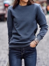 Crewneck Pullover Sweatshirt For Women Moisture Wicking Breathable
