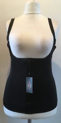 Korsett Reißverschluss Taillentrainer Marie Braxton Riemchen Haken Brandneu mit Etikett Abnehmen Fitnessstudio Shapewear