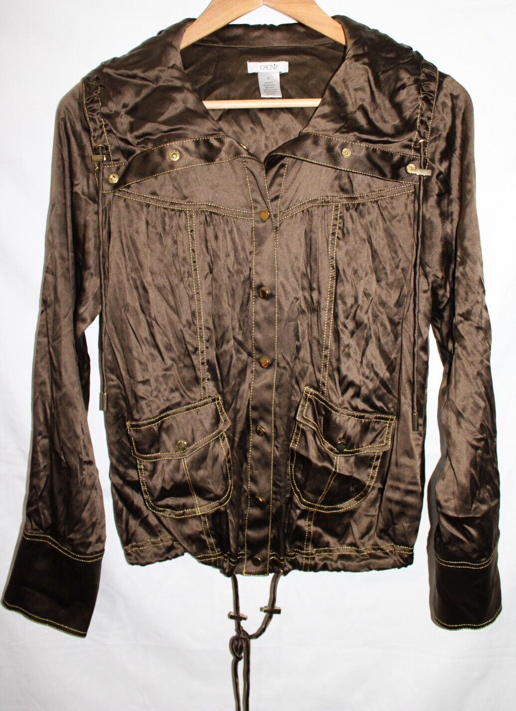 CACHE 100% Silk lightweight Jacket Size Small - image 1