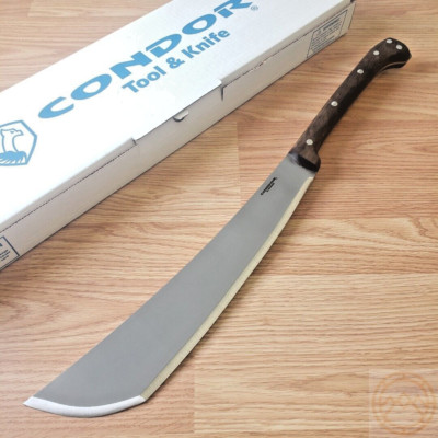 Condor Makara Machete Fixed Knife 14.01'' 1075 Carbon Steel Blade Walnut Handle