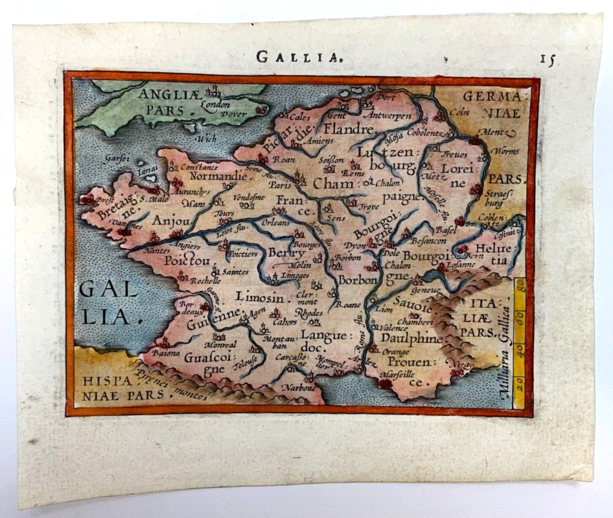 Carte Historique Empire Ottoman 1595 - Ortelius - Reproduction 23x30.4 Cm - Déco Vintage