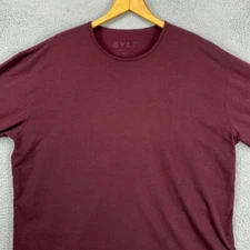 Bylt Drop Cut T-Shirt Adult 2XL Maroon Pullover Crewneck Long Sleeve Tee Mens