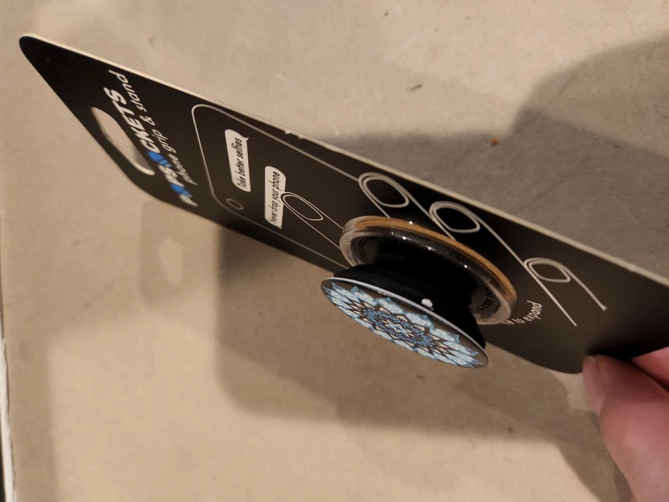 NEW PopSockets Universal Cell Phone Collapsible Grip Stand Peace Sky Mandala - Image 3 of 3