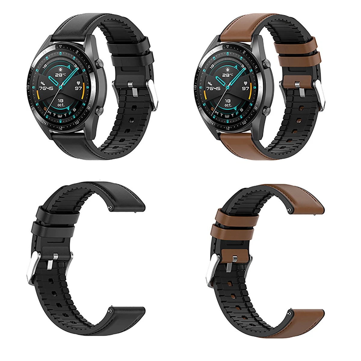 For Huawei Watch GT2 46mm Replacement Silicone Sports Band Strap