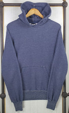 SCHOTT NYC Size Medium Mens Made in USA Hoodie Pullover Cotton Poly Blend Blue