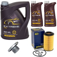 MotoröL Set Mannol Extreme 5W-40 7 Liter + ÖLfilter + Schraube FüR Opel Frontera