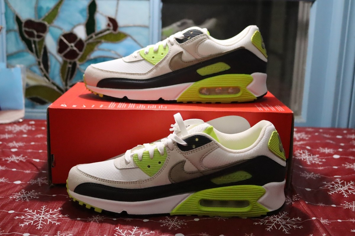 Nike Air Max 90 White Khaki Cyber DM0029 107 Sz 7.5 8 9 9.5  display picture 1
