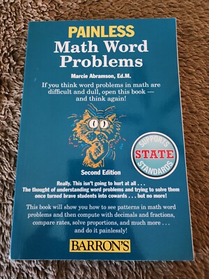 Painless Math Word Problems - Barron's Painless by MARCIE Abramson PB MS & HS