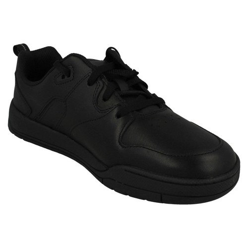 Clarks 'Kick Schritt Y'Schwarz Leder Ältere Jungen Schulschuhe Zum Schnüren - 第 15/18 張圖片