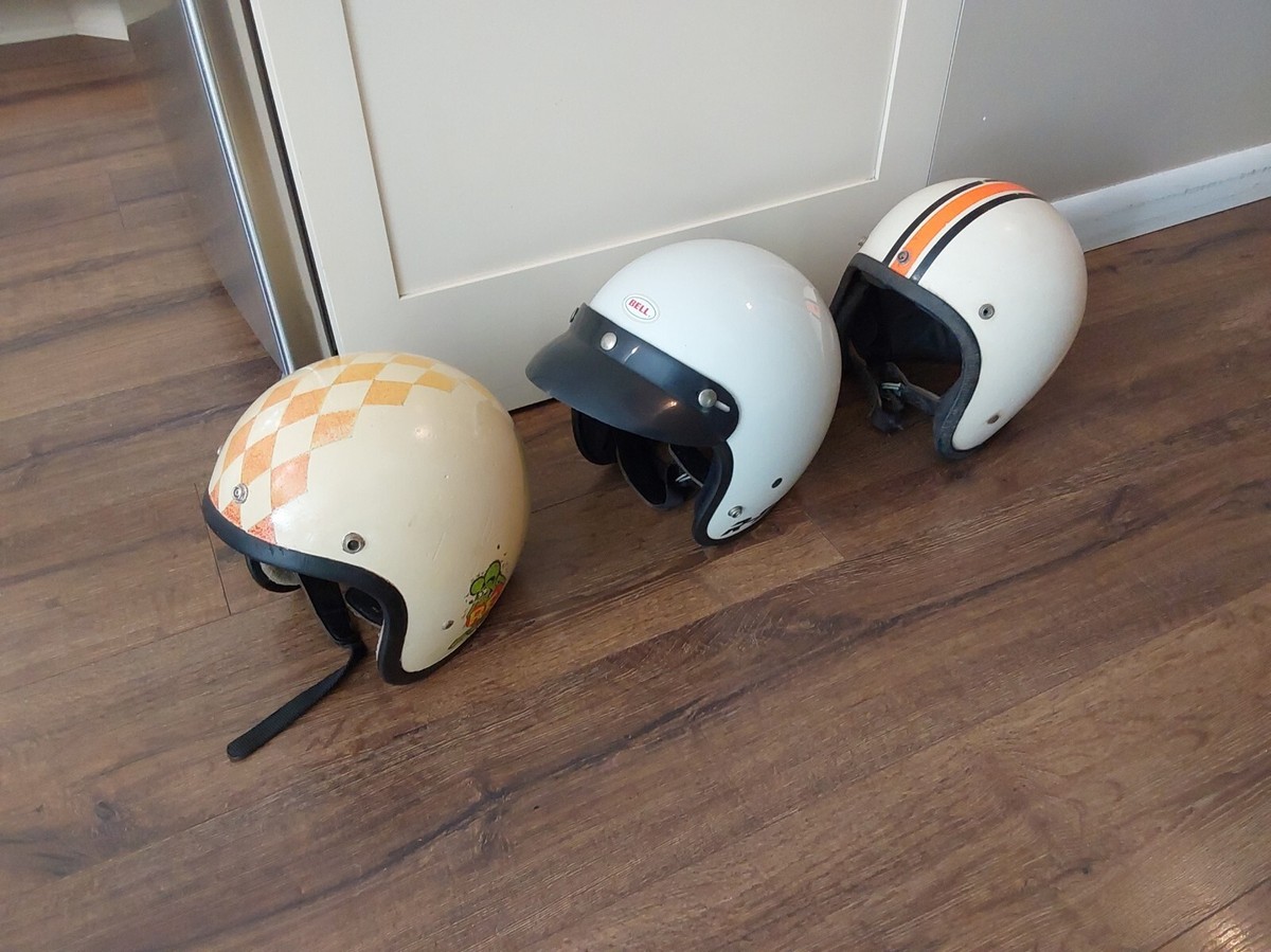 BELL RT-7 モカ BELL RT-7 モカ VINTAGE BELL R-T SIZE 7 1/4 WHITE W VISOR & BOX