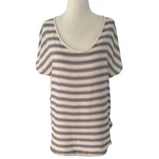 Loft Peach & Gray Women's Top Size Medium | 23-8