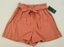 Wild Fable Pink Womens Paper Bag Shorts Size Large New