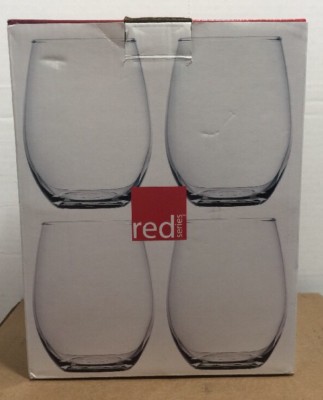 Home Essentials Red Wine Glasses in Crystal Glass, Set of Two