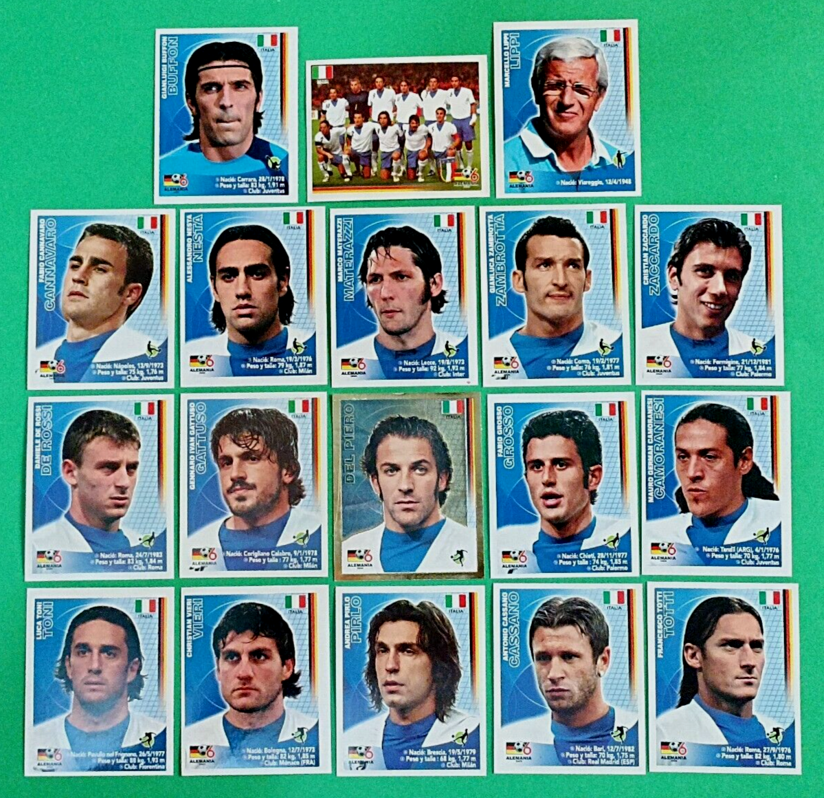 2006 Navarrete Germany World Cup FIFA - E17A ITALY SOCCER TEAM