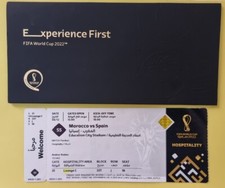 Match 55 Morocco Spain 2022 FIFA World Cup Hospitality Ticket Stub Team Names
