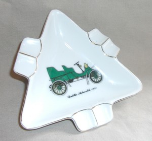 Lefton China Vintage Triangle Ashtray Green 1903 Cadillac Tonneau Automobile Ebay