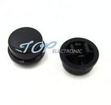 30pcs Black Round Tactile Button Caps For 12 12 7.3mm Tact Switches