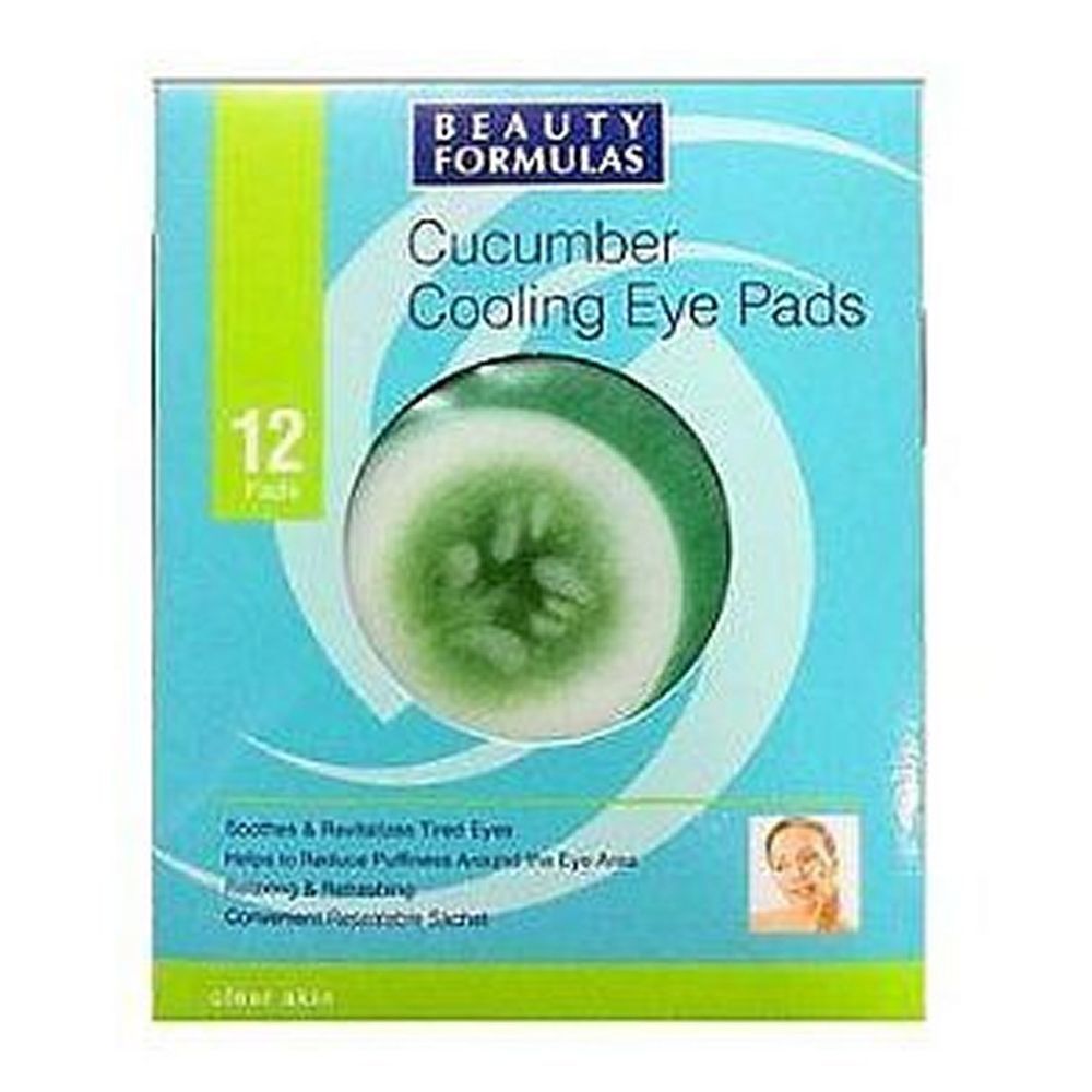 Beauty Formulas Cucumber Cooling Eye 12 Pads