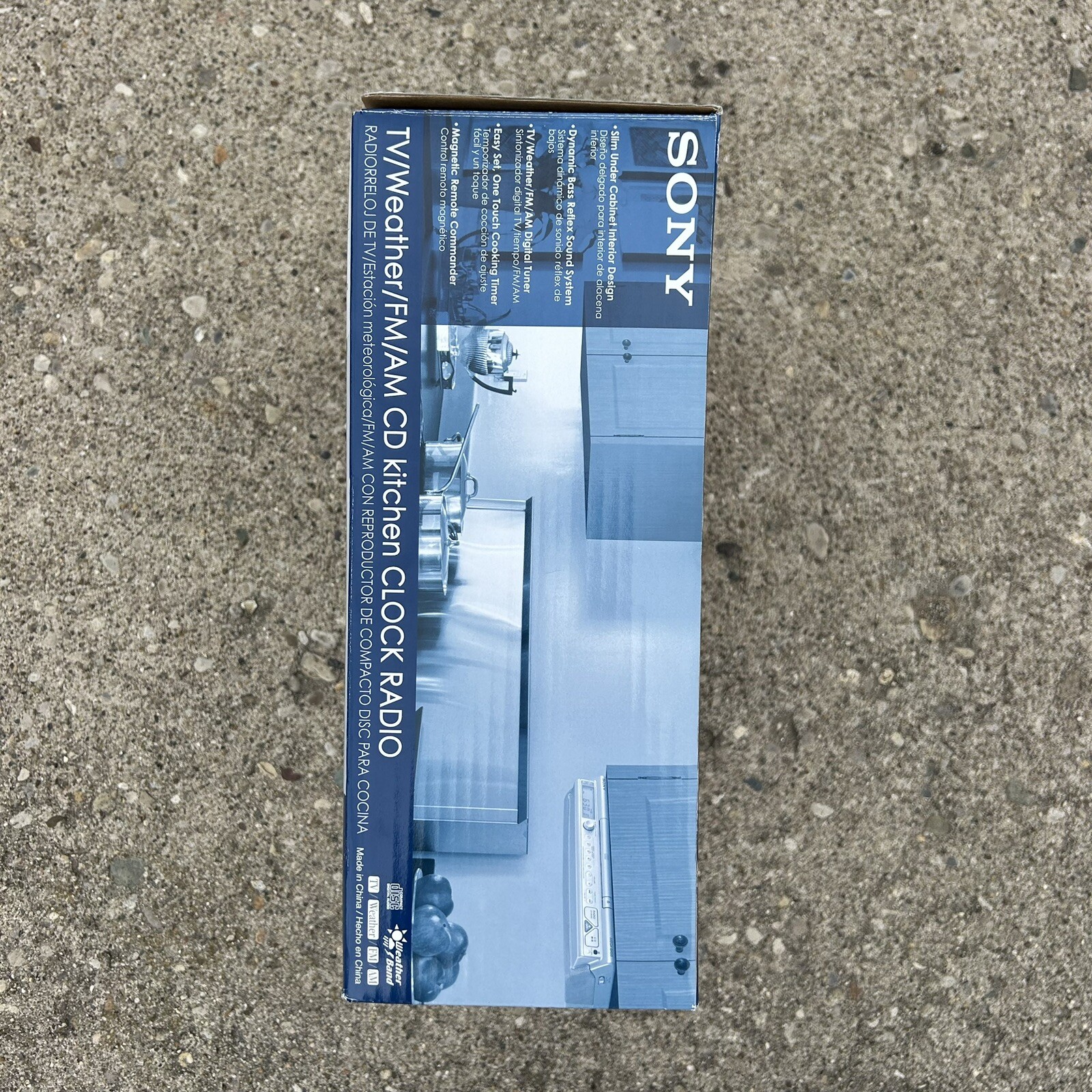 Sony ICFCD543RM 4Band Under Kitchen CD Clock Radio Silver eBay