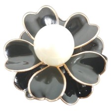 Women's Flower Pearl Brooch Pins Jewelry Enamel For Ladies