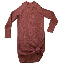 Pink Rose Open shoulder sweater dress Dusty Pink Mauve Color Size S