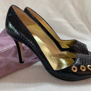 green open toe heels