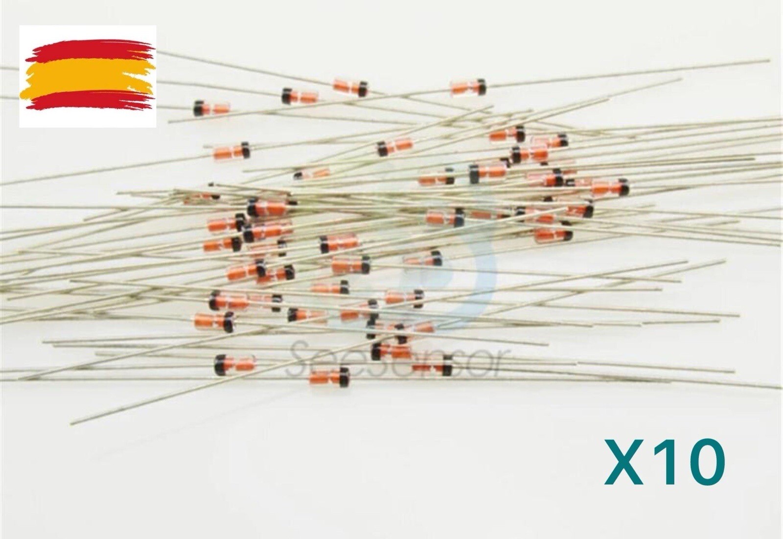 10pcs Germanium Diode 1N34A DO-35 1N34 IN34A for TV, FM, AM Radio Detection