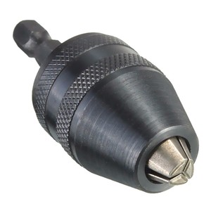 1pcs Hex Shank Keyless Chucks Adapter Drill Bit Quick Change Driver Black Useful