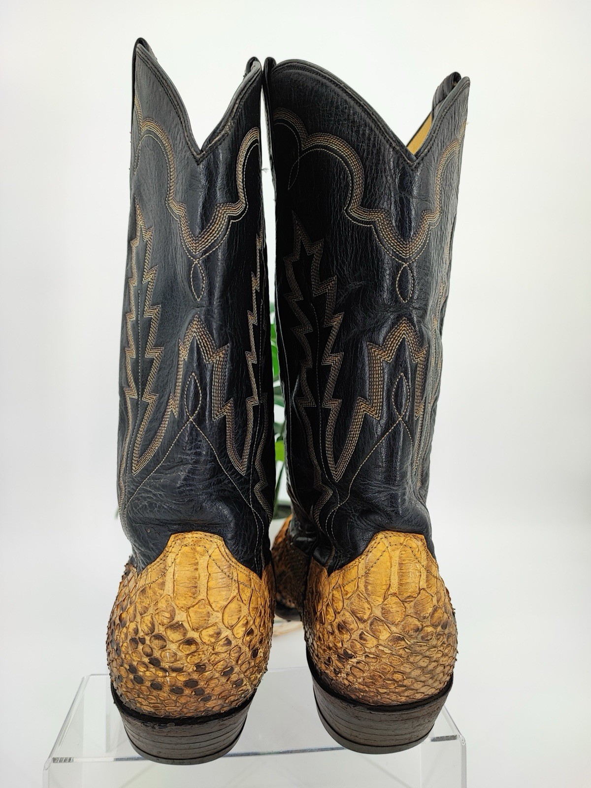 Panhandle Men's Genuine Python Snakeskin Black Co… - image 3