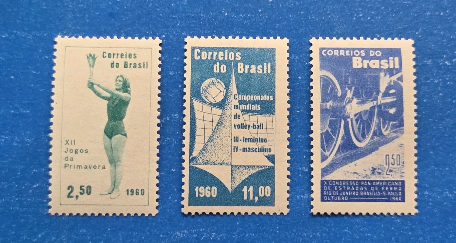 Brazil Stamps, Scott 911-913 Complete Sets MNH